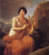 VIGEE-LEBRUN, Elisabeth, Portrait of der Madame de Stael als Corinne